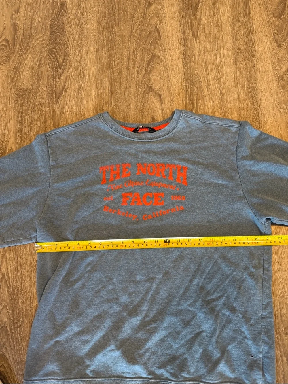 The North Face Men’s L Pullover Sweatshirt Cyan Blue Berkeley California HOLES